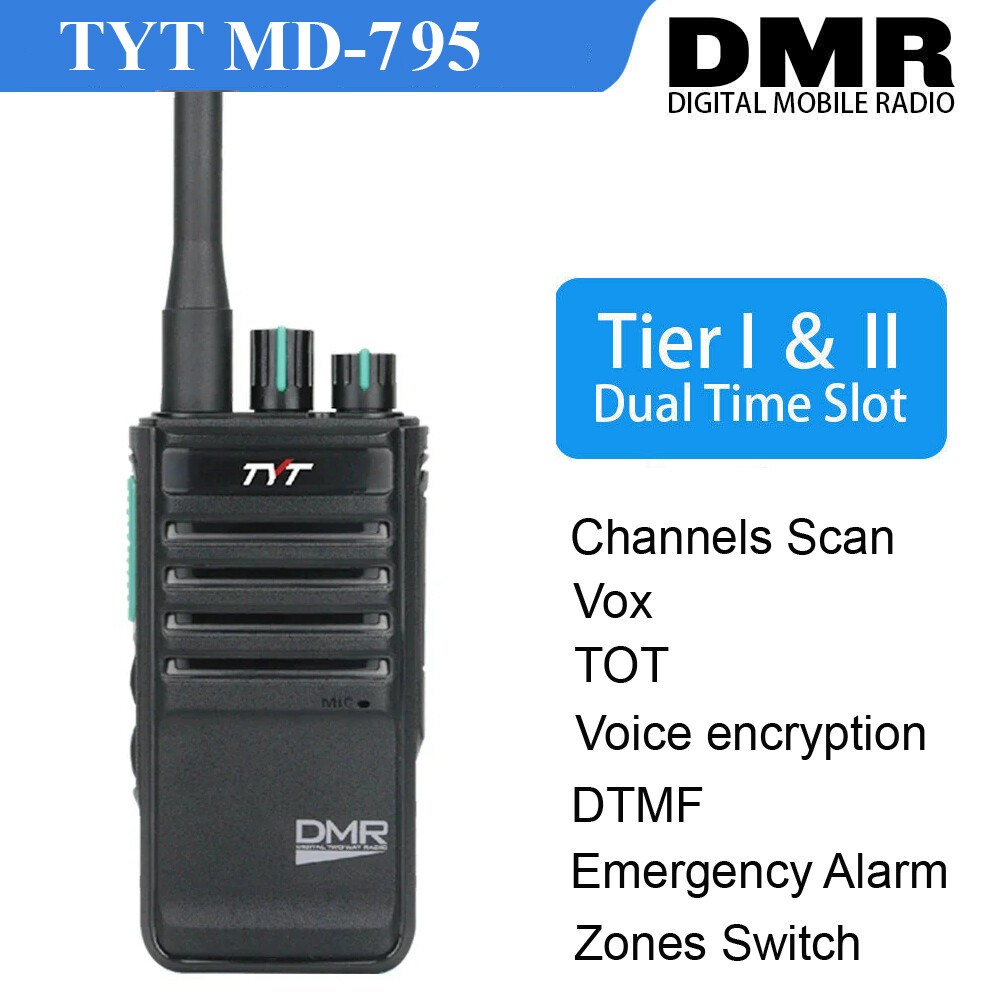 TYT MD-795 DMR Digital Radio UHF 400-470MHz with Voice Encryption Walkie Talkie