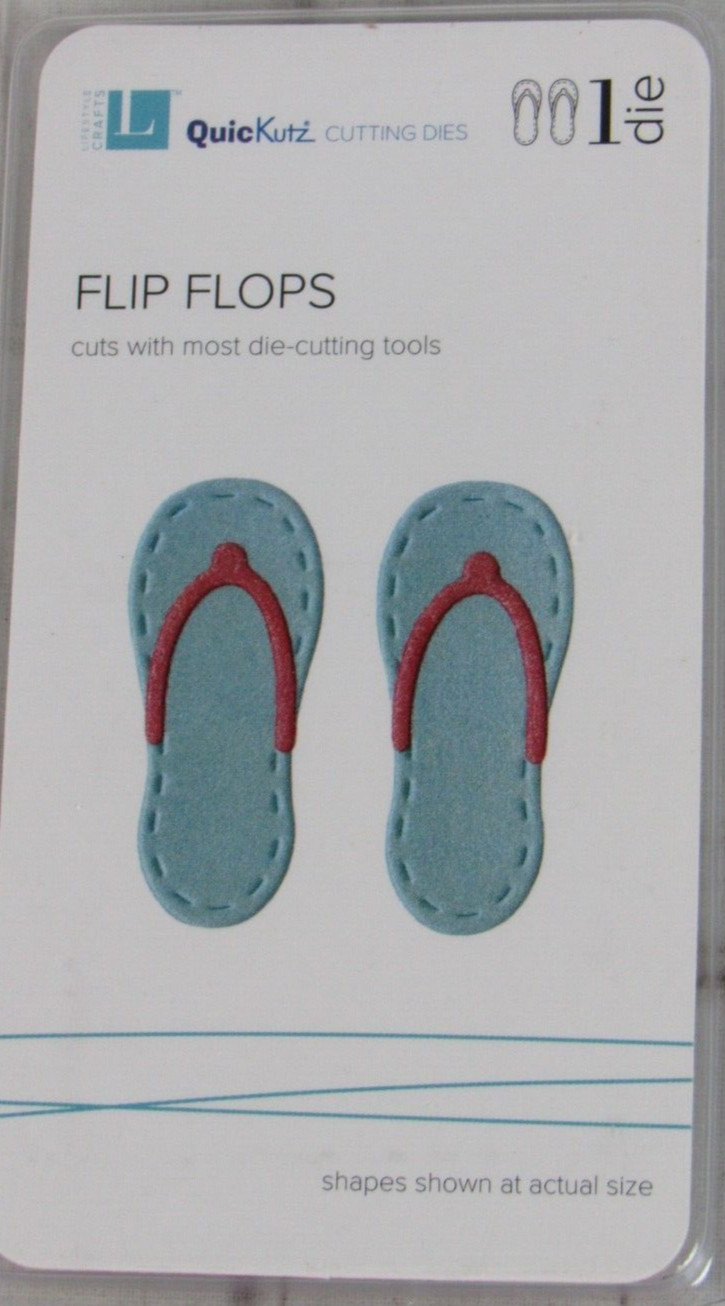 QuicKutz/Lifestyle Crafts Flip Flops 2x2, 1 Cutting Die Set DS0334