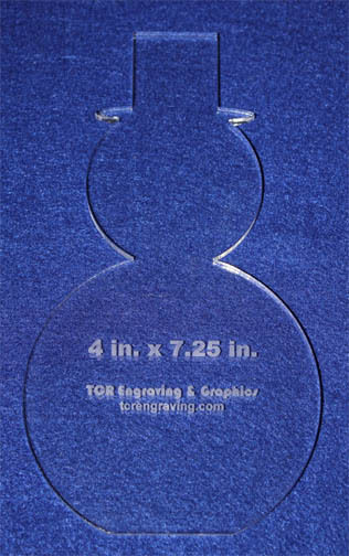 Snowman Quilting Template  1/4 Inch Thick - Acrylic - Long Arm / Hand