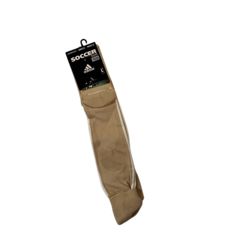 NEW Adidas Formotion Soccer Elite Socks Over The Calf Tan Size L M 9-13/ W 10-12