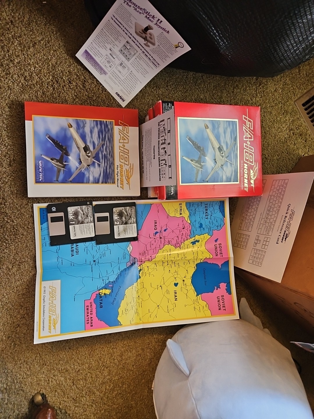 Graphic Simulations F/A 18 Hornet Complete Woth X2 Floppy Disks Macintosh 1993