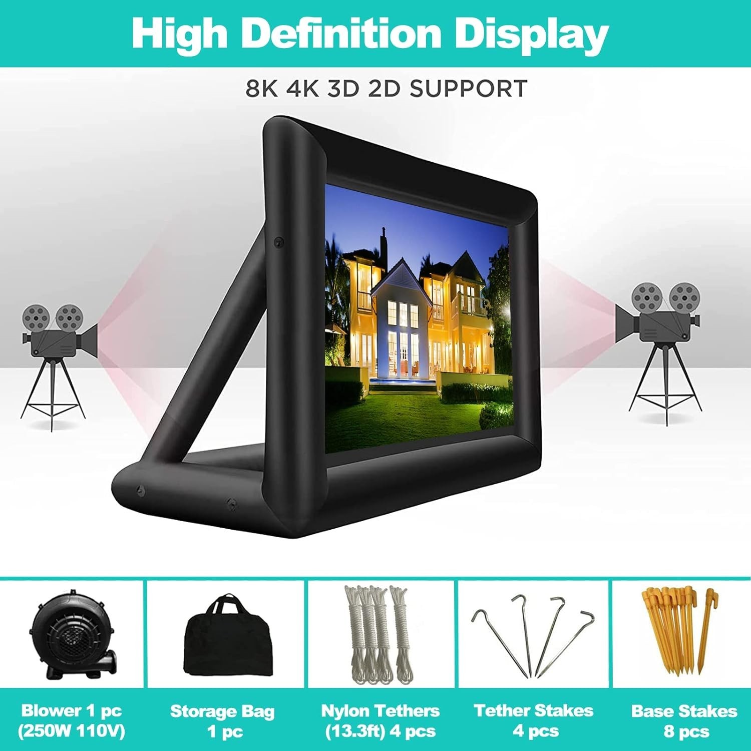 20ft Inflatable Projector Screen for Stunning Outdoor Cinematic Experiences