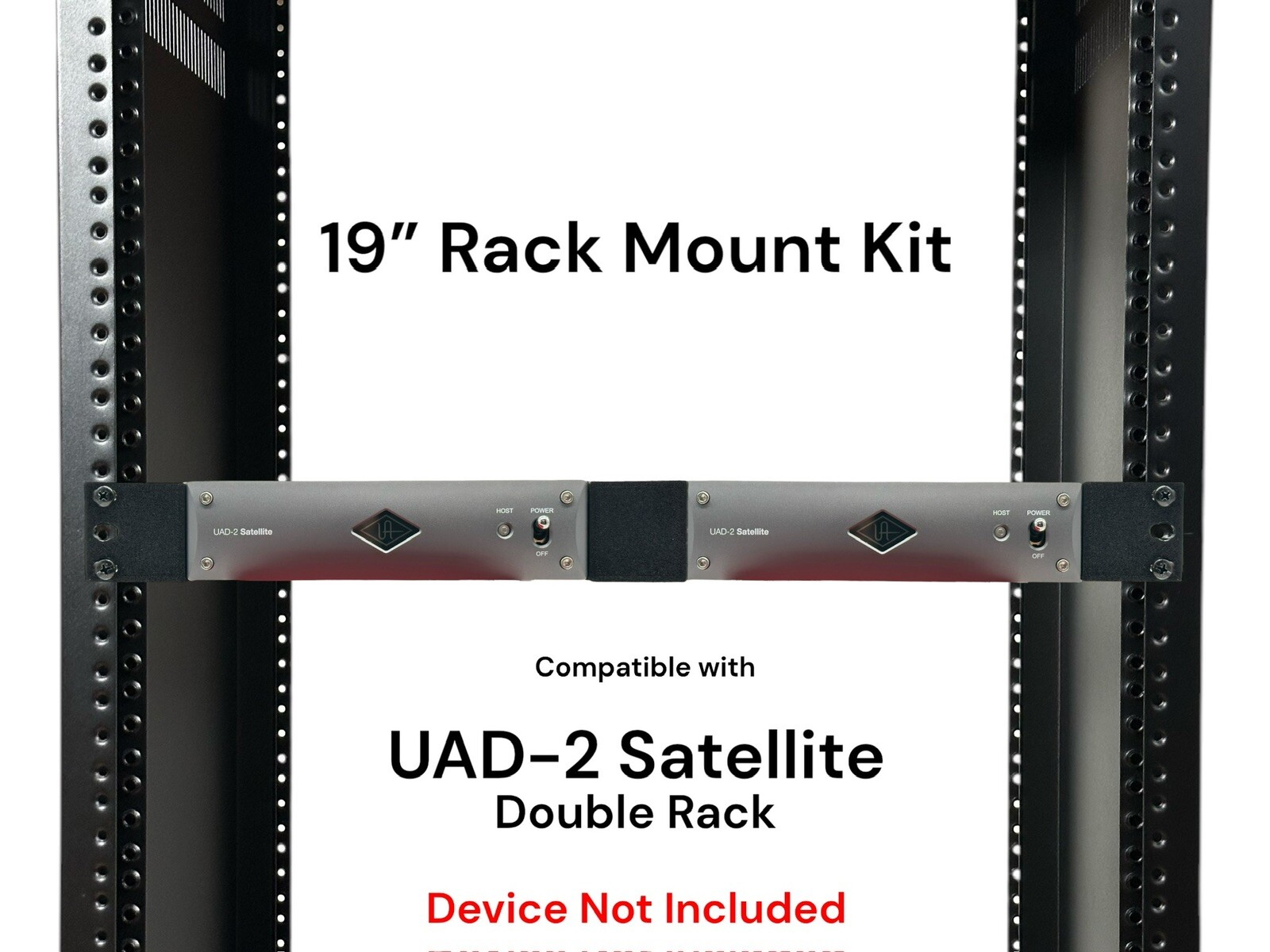 Rack Mount Kit for 2 Side By Side UAD-2 Satellite Thunderbolt - 19” 1U Brackets
