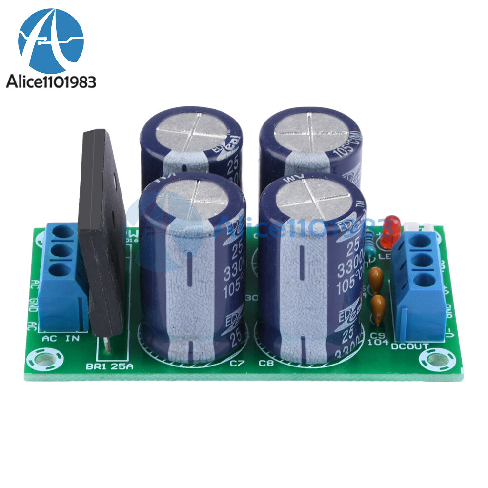Dual Power Filter Power Amplifier Board Rectifier 25A Flat Bridge Unregulated