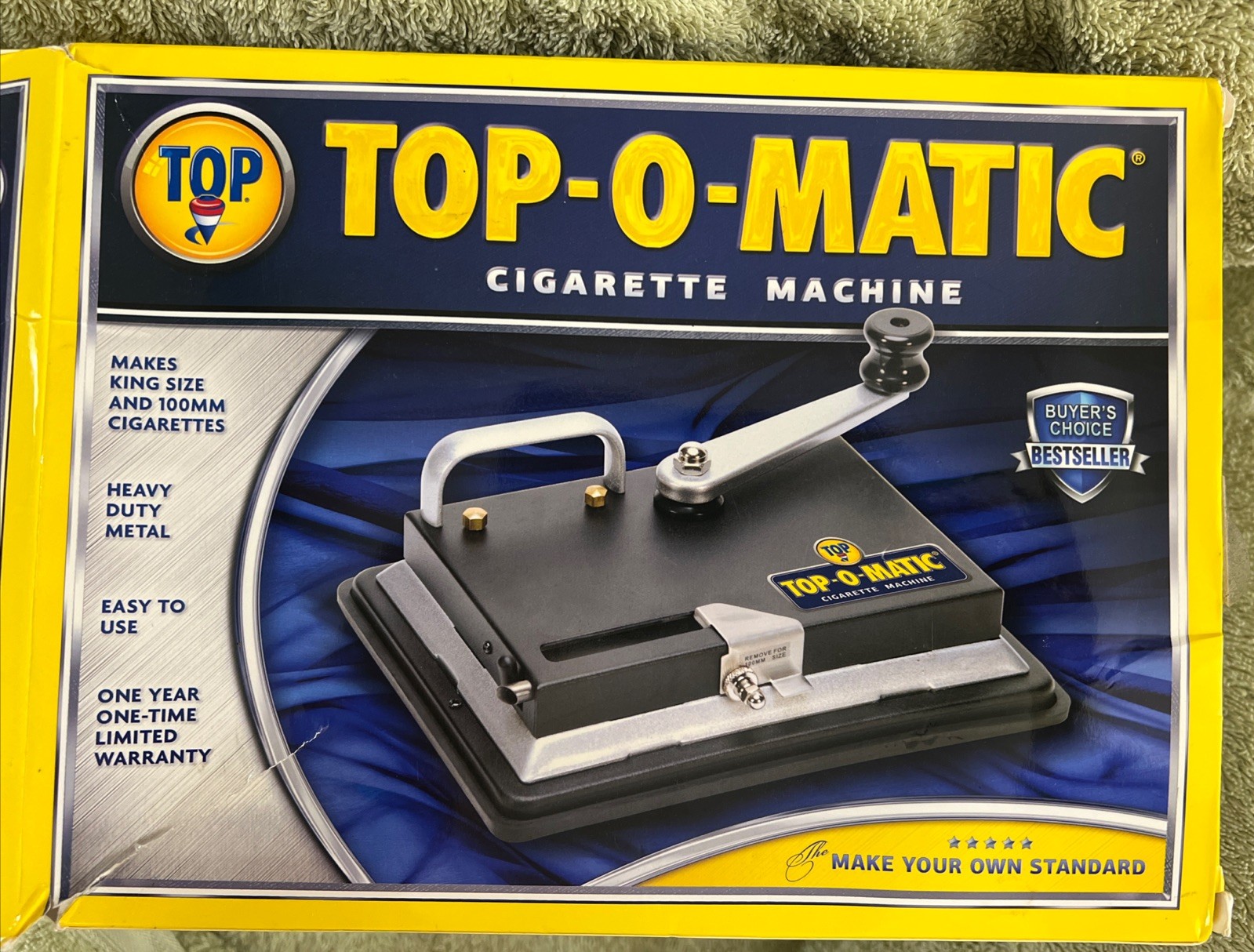 Top-O-Matic Cigarette Rolling Machine- Damaged Box- Opened & Never Used