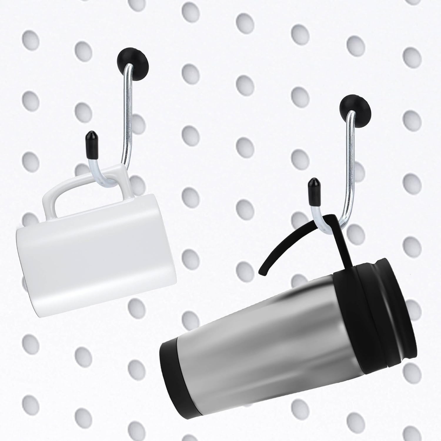 Universal Pegboard Hook Locks - 60 PCS Rust Resistant for Optimal Storage