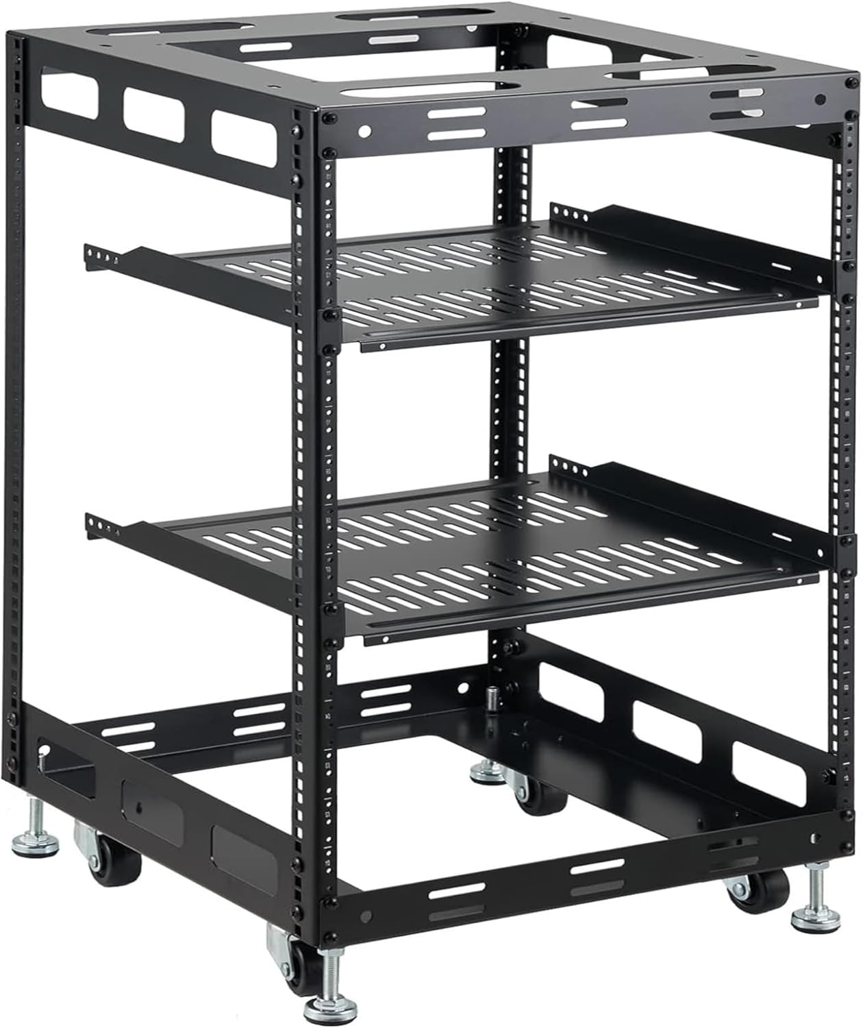 10U Wall-Mount Open Frame Rack for Servers & AV Gear - Random Top Plates