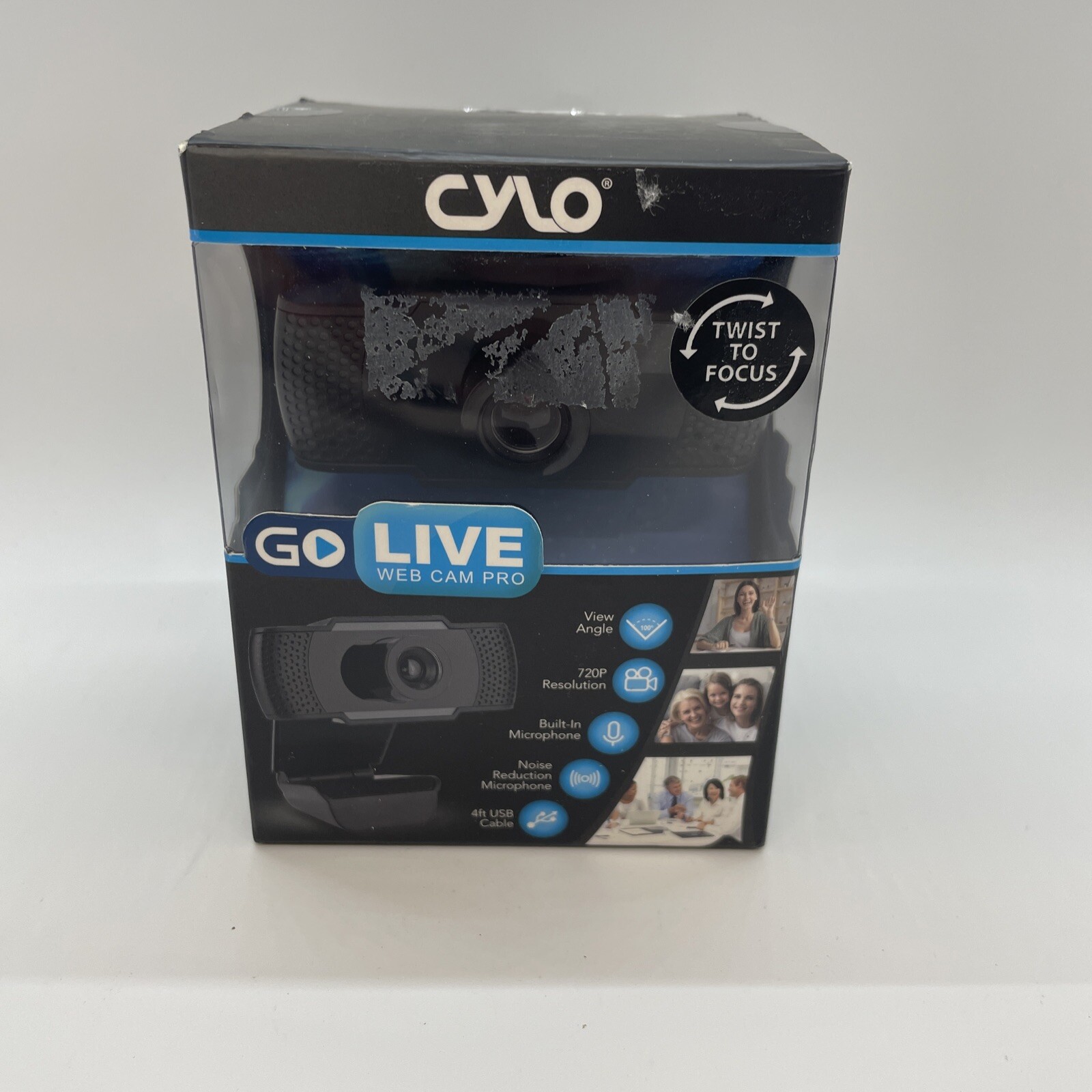 CYLO Go Live Webcam Pro 720p 360° Rotating head 30fps Frame rate adjustable