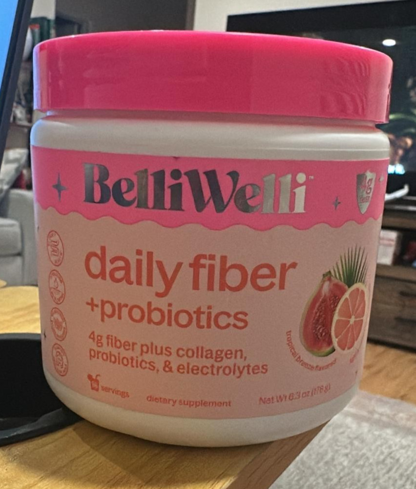 BelliWelli Fiber Supplement- Collagen, Probiotics and Electrolytes, Exp 11/2026