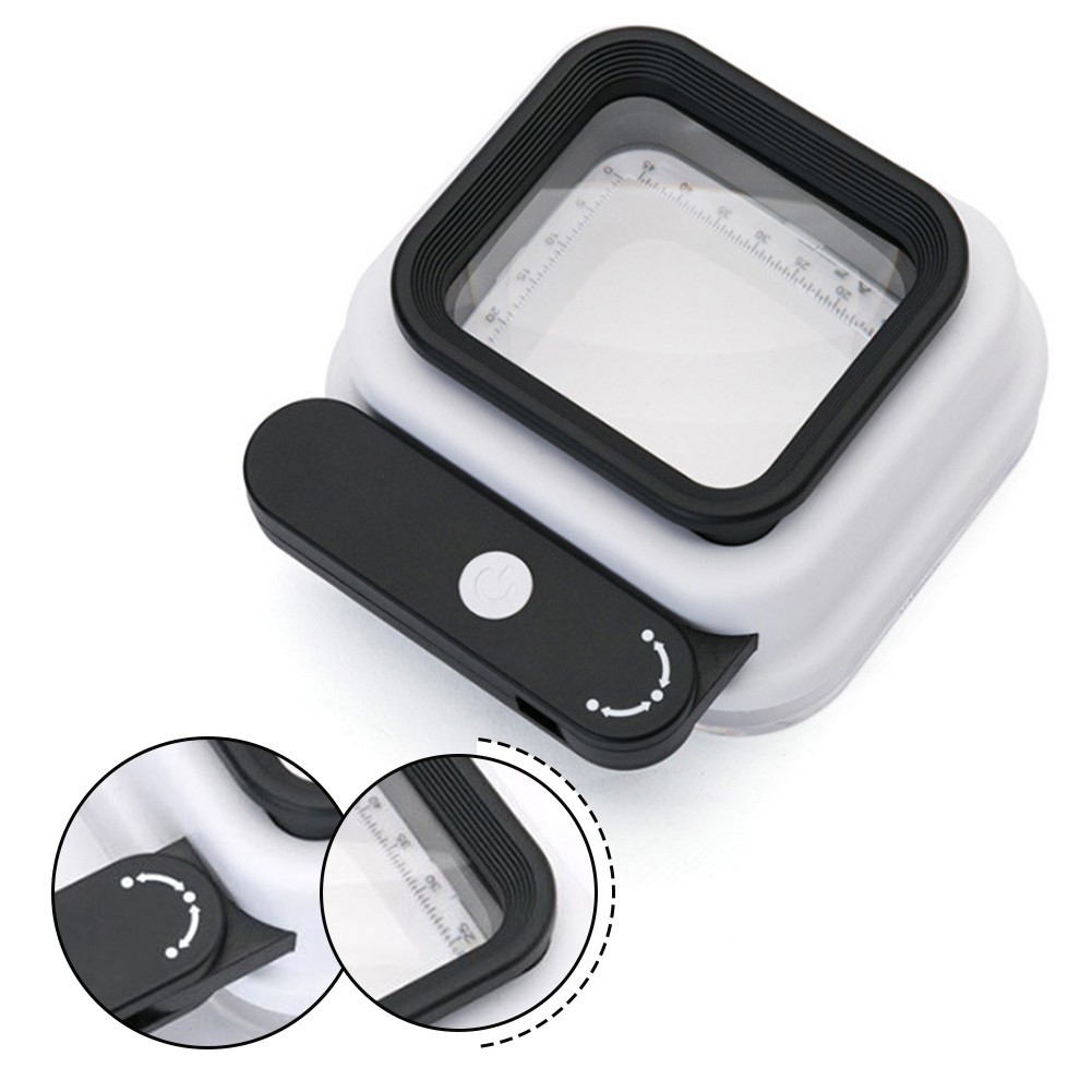 Multifunctional Magnifier with Rotatable Handle and Integrated LED Lights