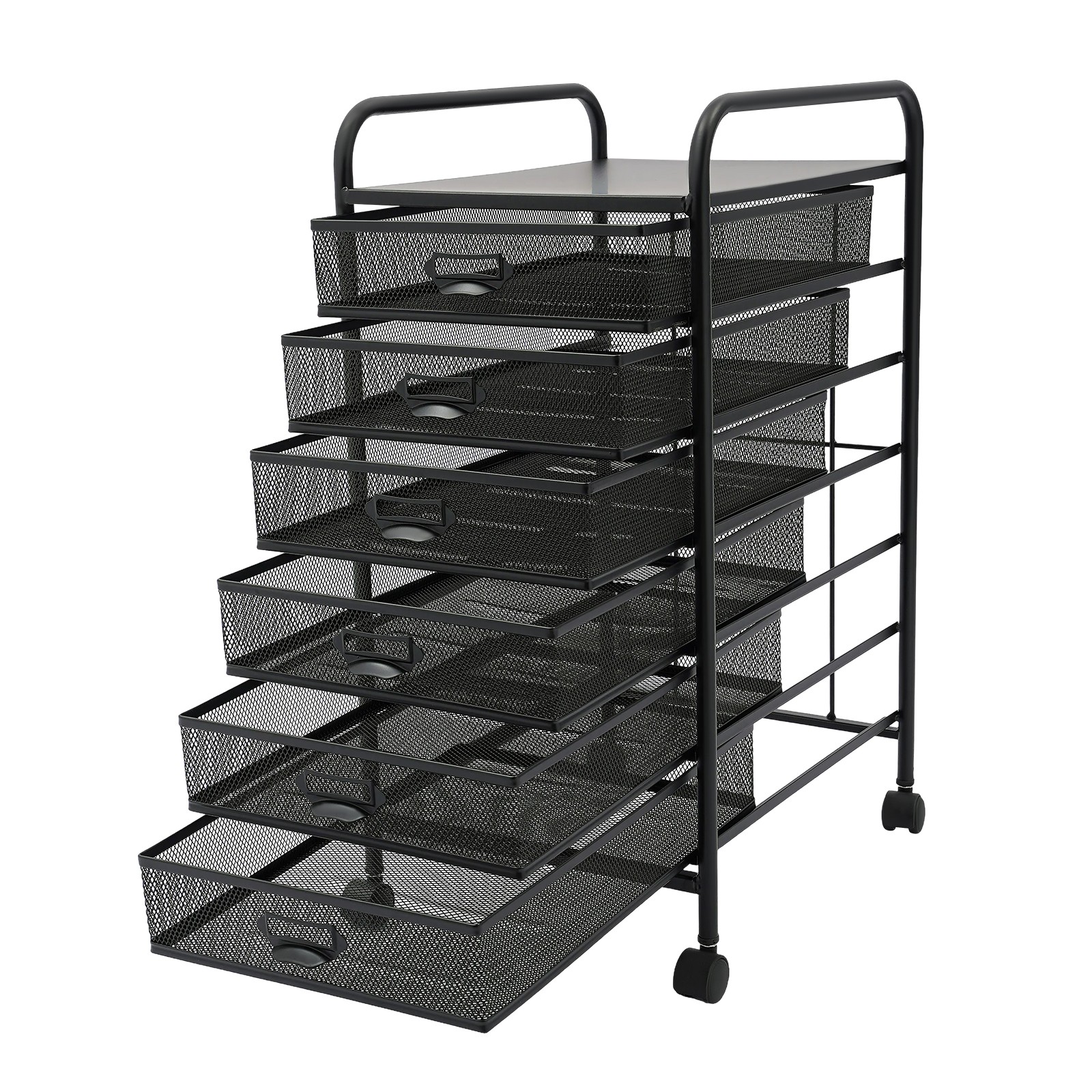 6-Tier File Organizer with Wheels, Modern Desktop Storage Solution 30×38×62cm