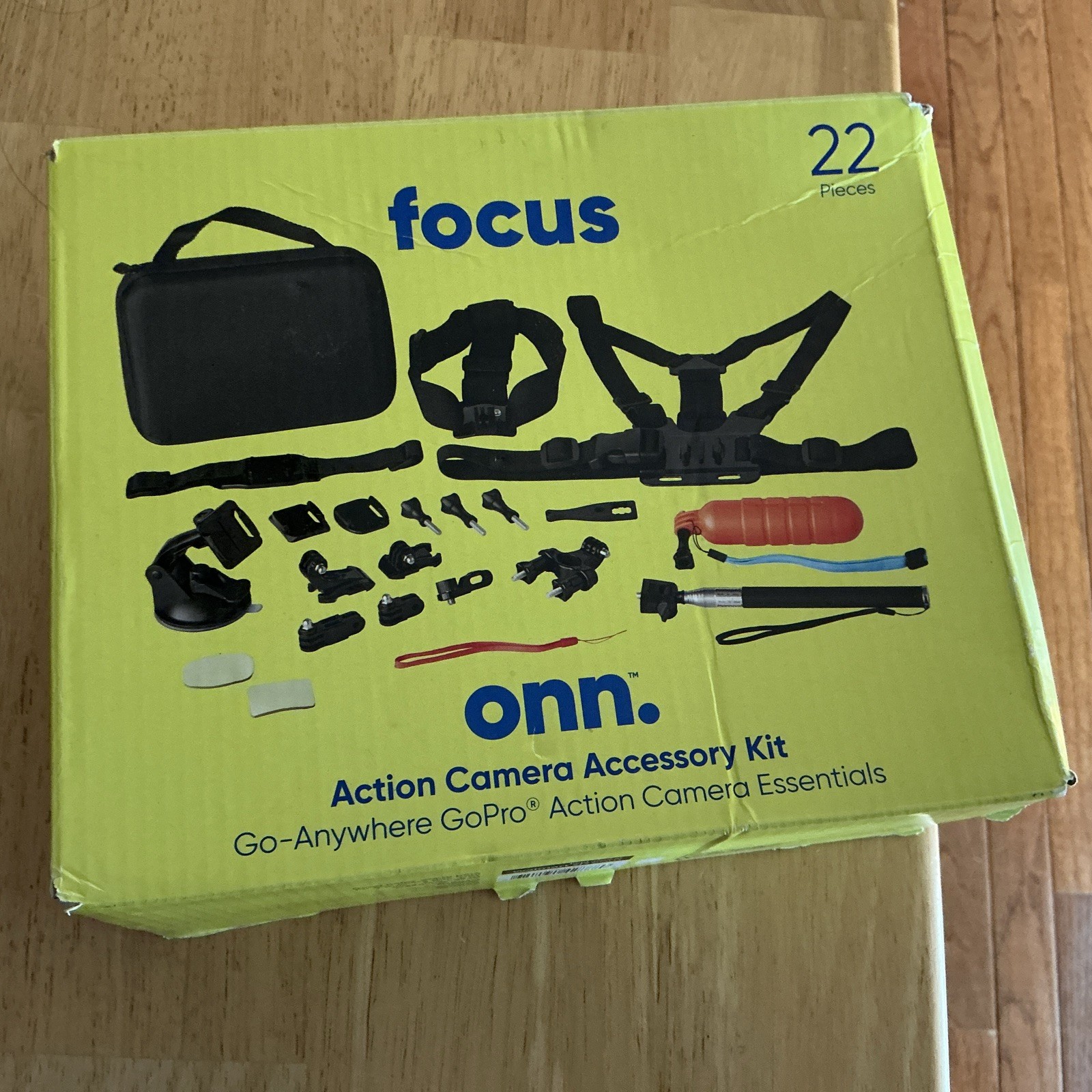 Focus Onn~Action Camera Accessory Kit~16 Piece~Essentials For GoPro & Others~New