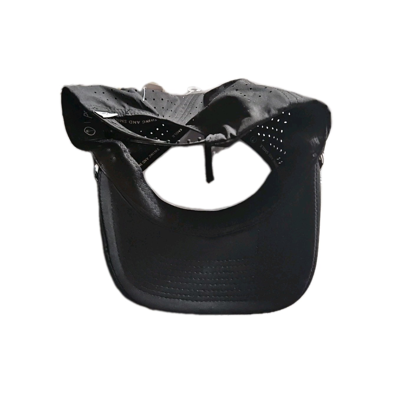 Palm Golf Men's Adjustable Nylon Performance Golf Hat Black
