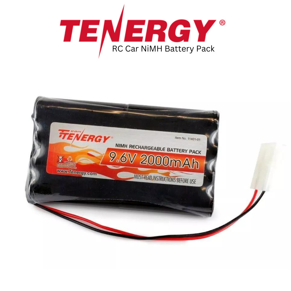 Tenergy 9.6V 2000mAh NiMH Battery Packs for RC Car w/ Standard Tamiya Connectors