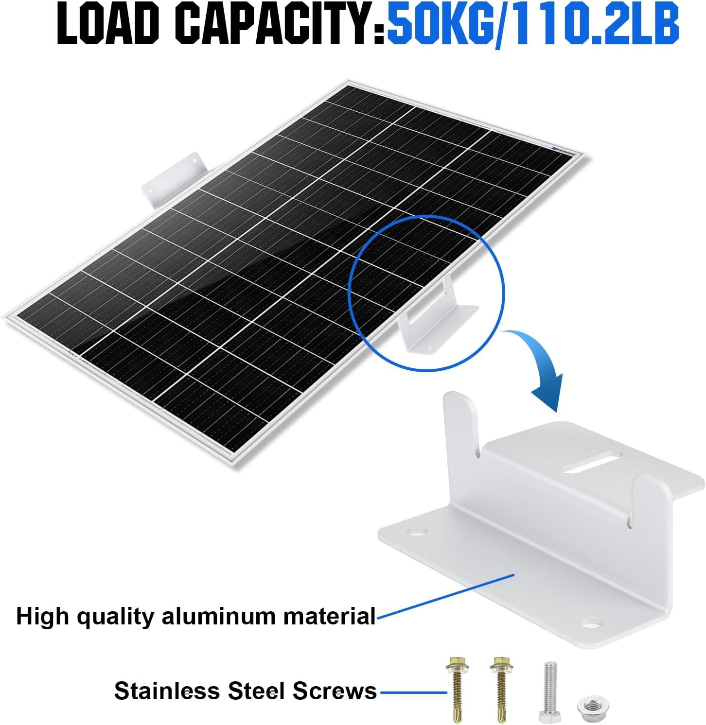 ECO-WORTHY 16 Units Solar Panel Mounting Brackets,Z 4 Pack Z Bracket, silvery