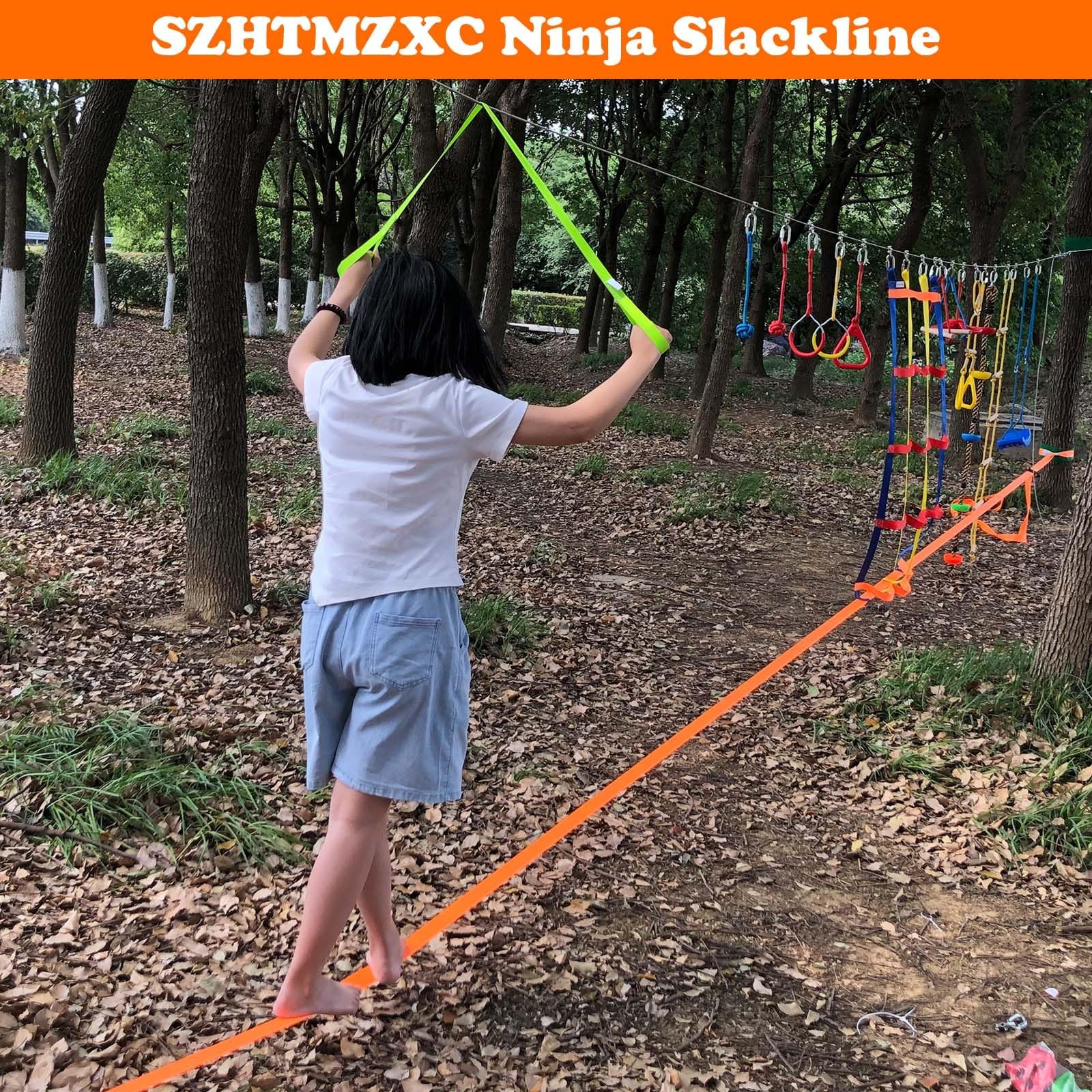 Kids Ninja Climbing Cargo Net: Backyard Obstacle Course, Swing Set, & More