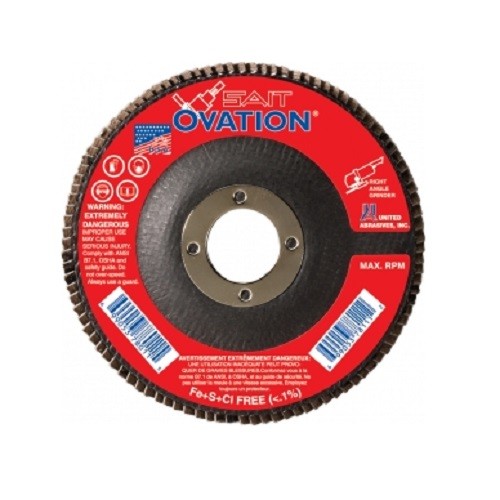 Sait 78036 6" x 7/8" 40 Grit Type 27 Heavy Duty Zirconium Ovation Flap Disc