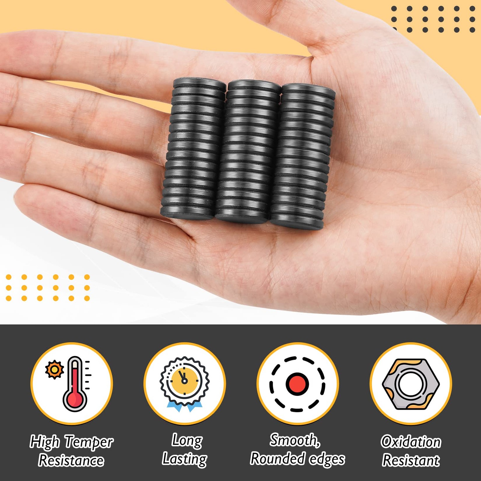 20Pcs Magnets for Crafts with Adhesive Backing, Round Ferrite Craft Magnet with
