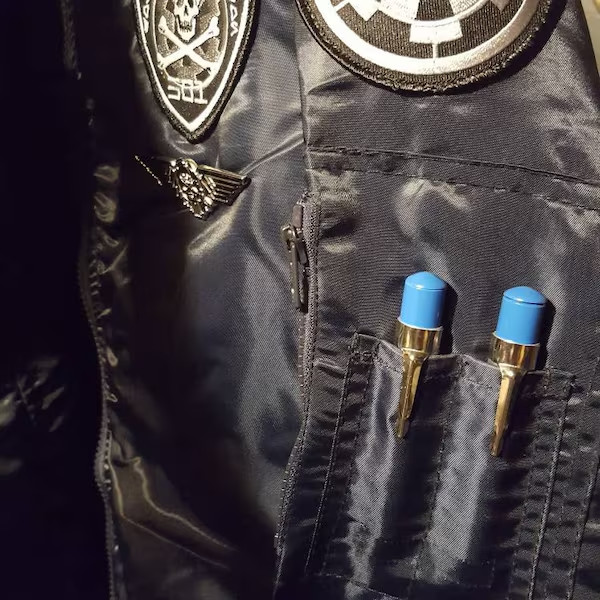 Star Wars Imperial Tie Fighter Blue Pilot Metal Code Cylinders Costume Accessory