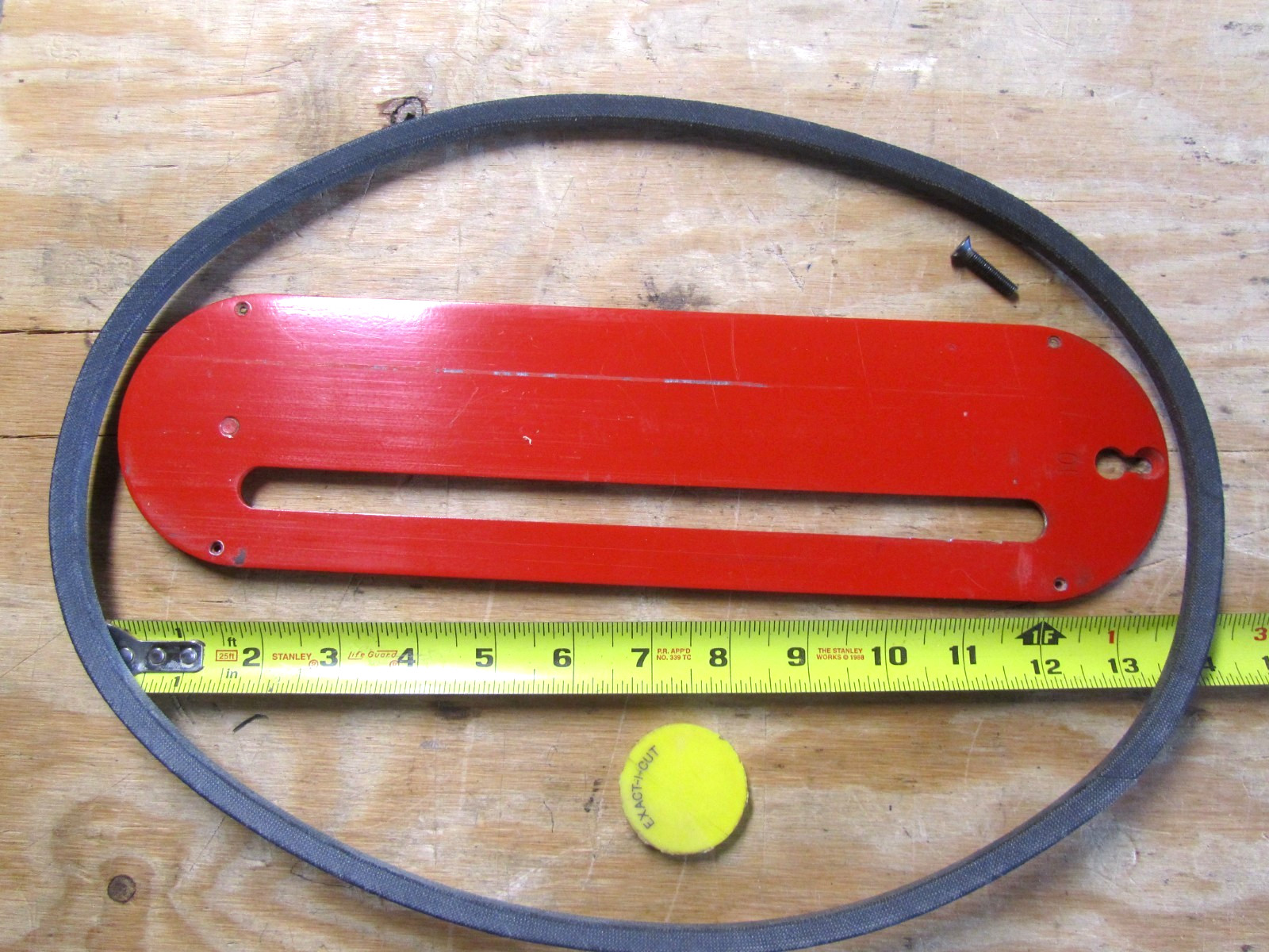 10" Craftsman 113.298030 Table Saw Throat Blade Insert 62703 W/Belt Exact-I-Cut