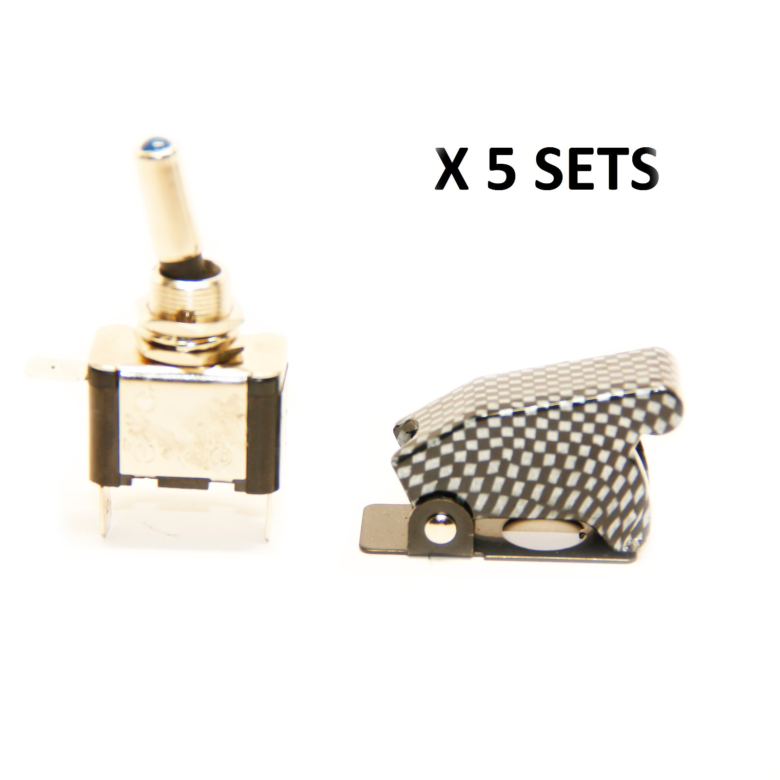 X5 Pactrade Marine LED Dot Toggle Switch and Safety Switch Flip Cap Cover