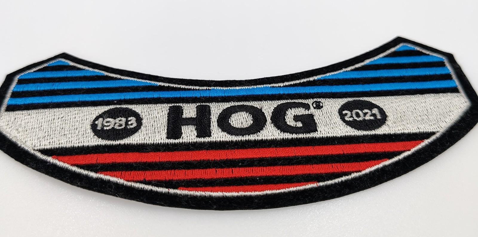 Harley Davidson Harley Owners Group (H.O.G.) patch badge Rocker Black  2021