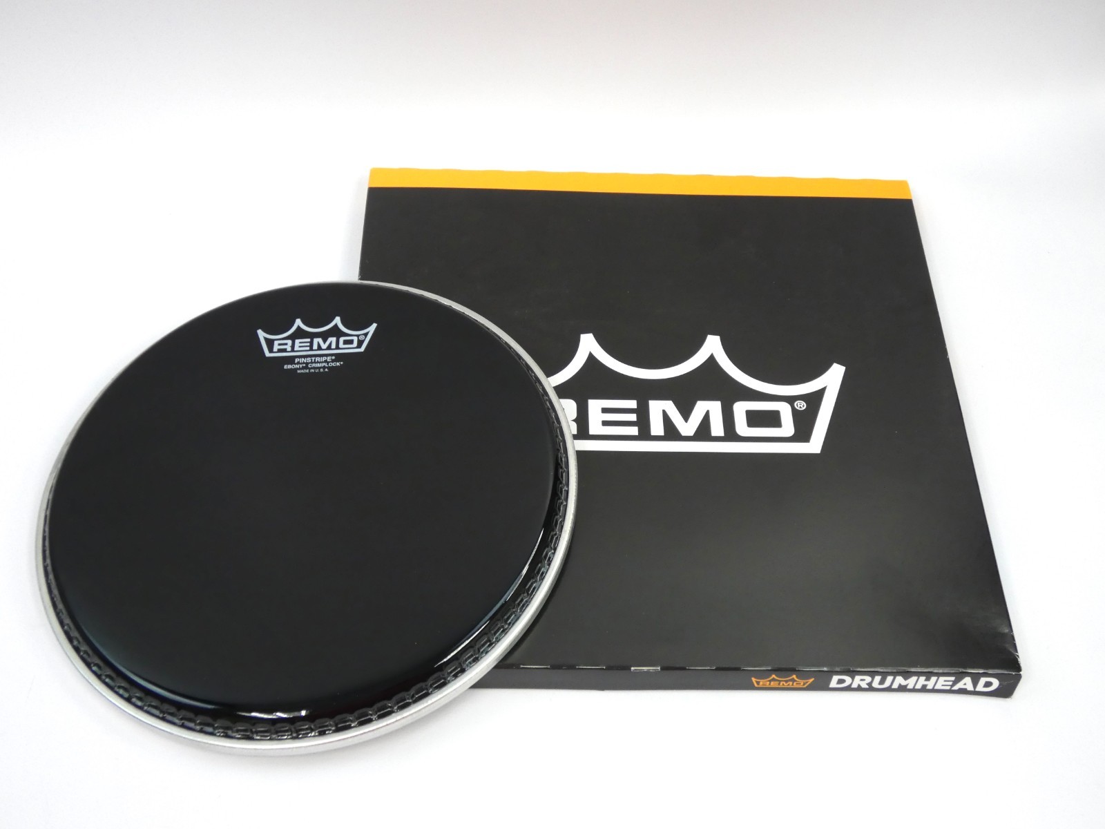 BRAND NEW (Open Box) Remo PS-0410-MP 10" Pinstripe Ebony Tenor Drum Head