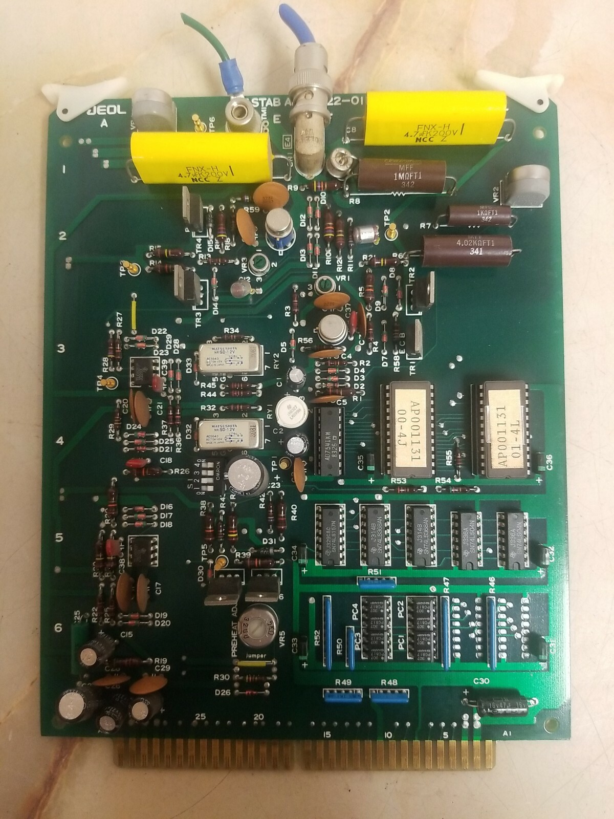 JEOL HTSTAB AP00122-01 CARD FROM JSM-840 SCANNING MICROSCOPE