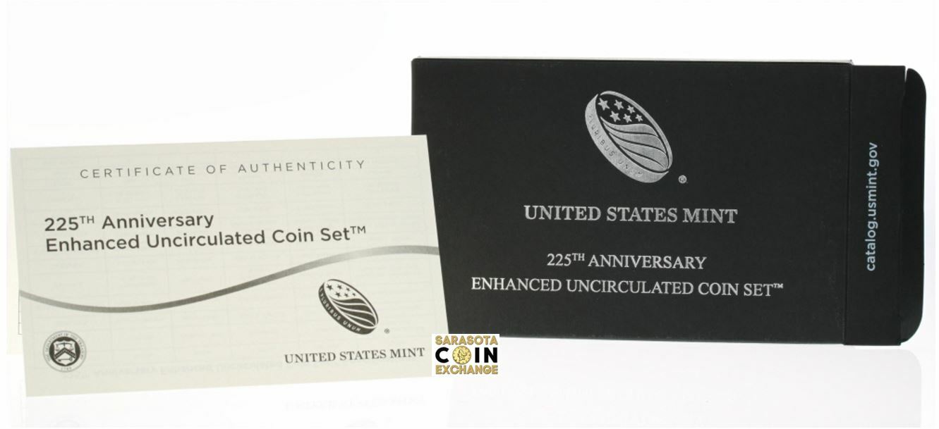 2017 Enhanced 225th Anniversary Box and COA No Coins Empty Original Packaging