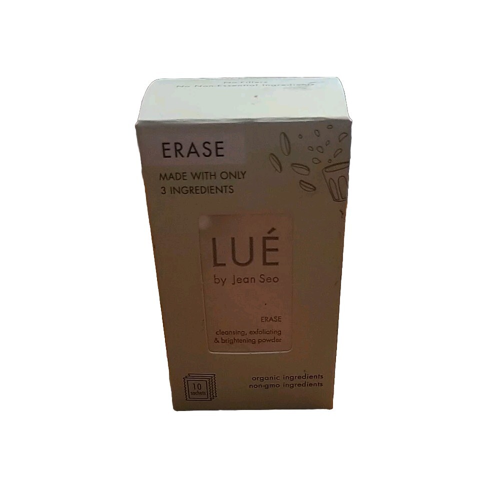 NEW Lue Jean Set Erase Cleansing Exfoliating Brightening Powder 10 Sachets
