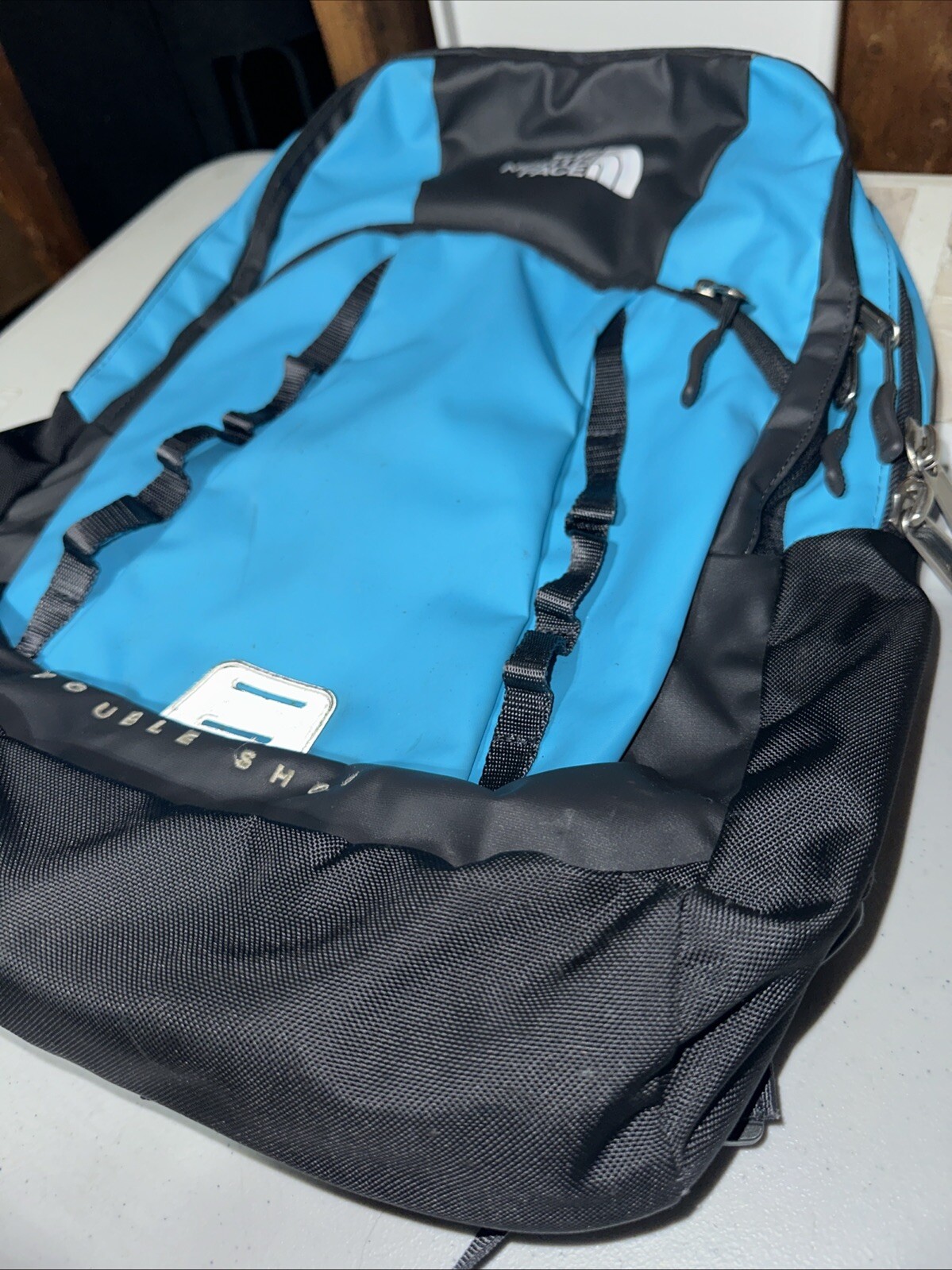 The North Face Double Shot Backpack Blue/black