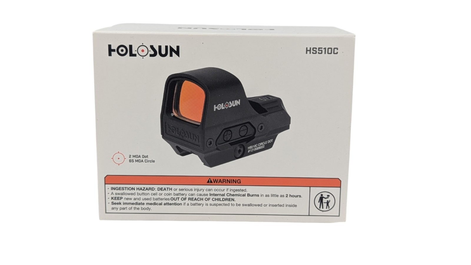 Holosun Technologies HS510C Open Reflex Circle Red Dot Sight (Shake Awake)