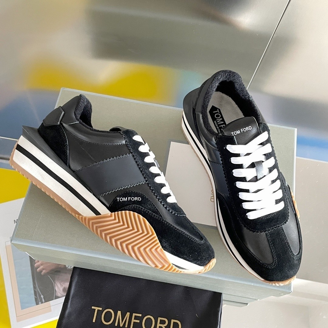 Men's brand-new TOMFORD black fashionable trend shoes