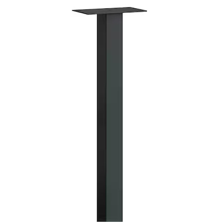 Salsbury Industries 4895Blk Post, Black, Powder Coated, In Ground, -