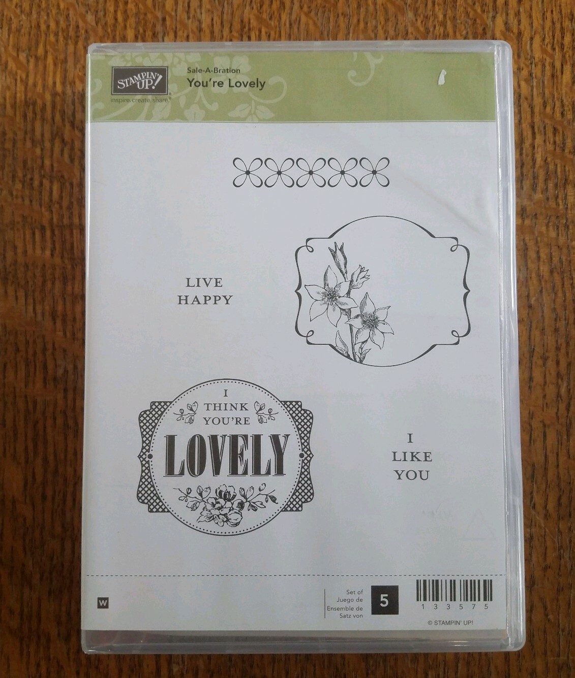 STAMPIN UP WOOD MOUNT YOU'RE LOVELY STAMP SET! BRAND NEW! DaisyRus