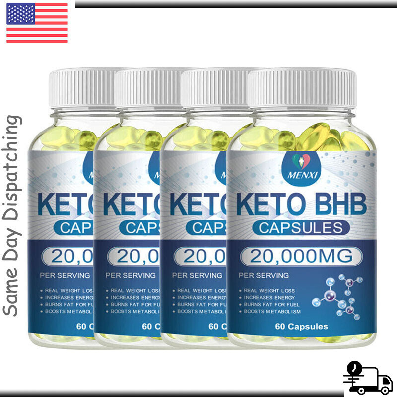 60Pcs  Keto Capsules - Appetite Control & Energy - BHB Fat Burner 20000MG