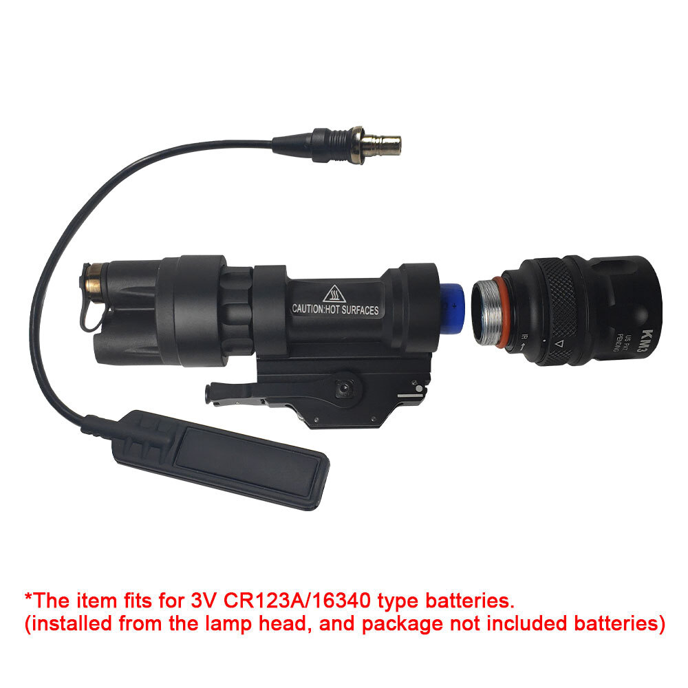 M952V IR M951 Tactical Flashlight LED White Dual Output Remote Switch Pressure
