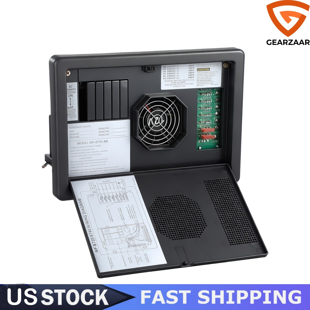 WF-8735-AD 8700-AD Auto-Detect Series Converter/Charger - wf8735-P Black 30 Amp