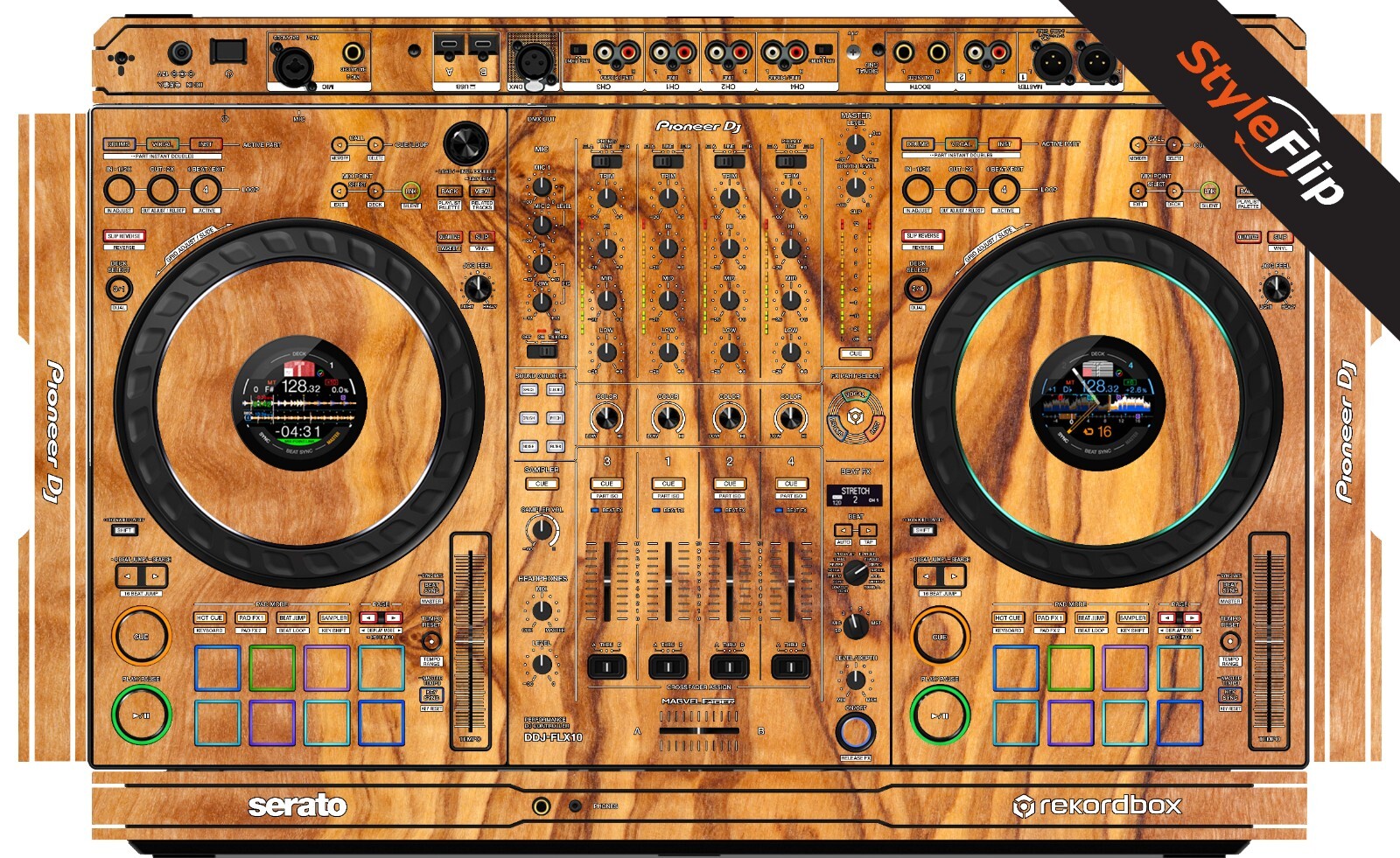 Pioneer DDJ-FLX10 Skin | Wood 6 | Protective Decal | StyleFlip Skins