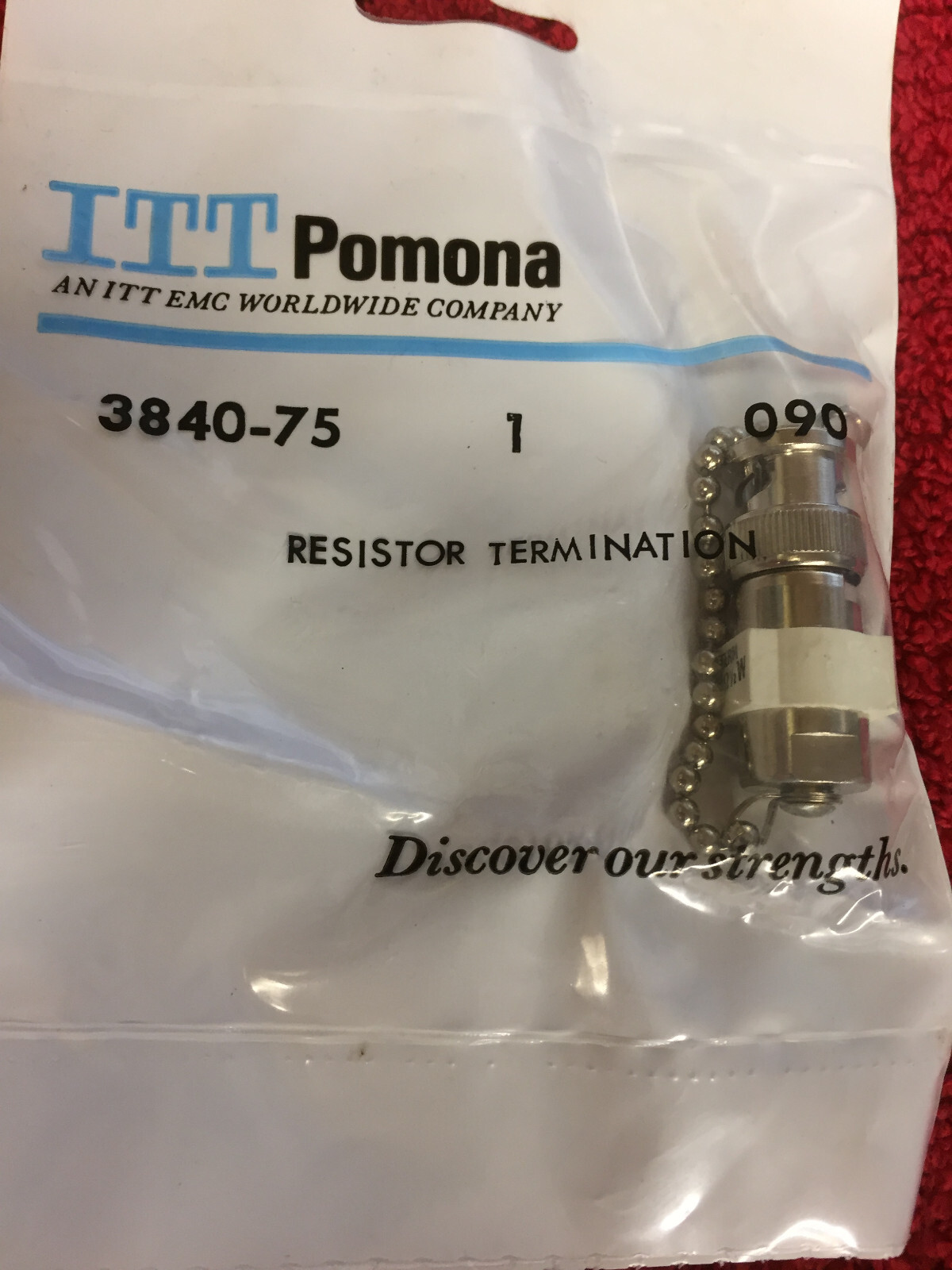 3840-75 pomona 		 CONN TERMINATOR PLUG BNC 75 OHM  NEW