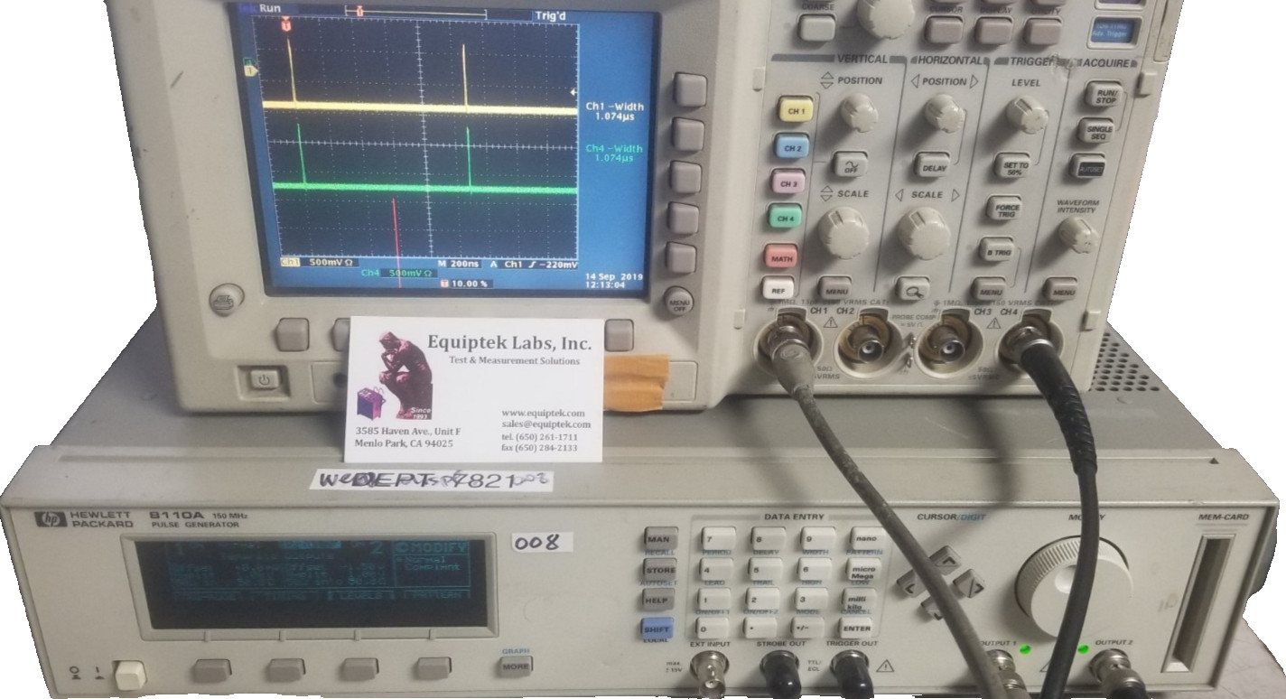 HP 8110A Pulse Pattern Generator 150 MHz Dual output Adjustable Rise/Fall TESTED