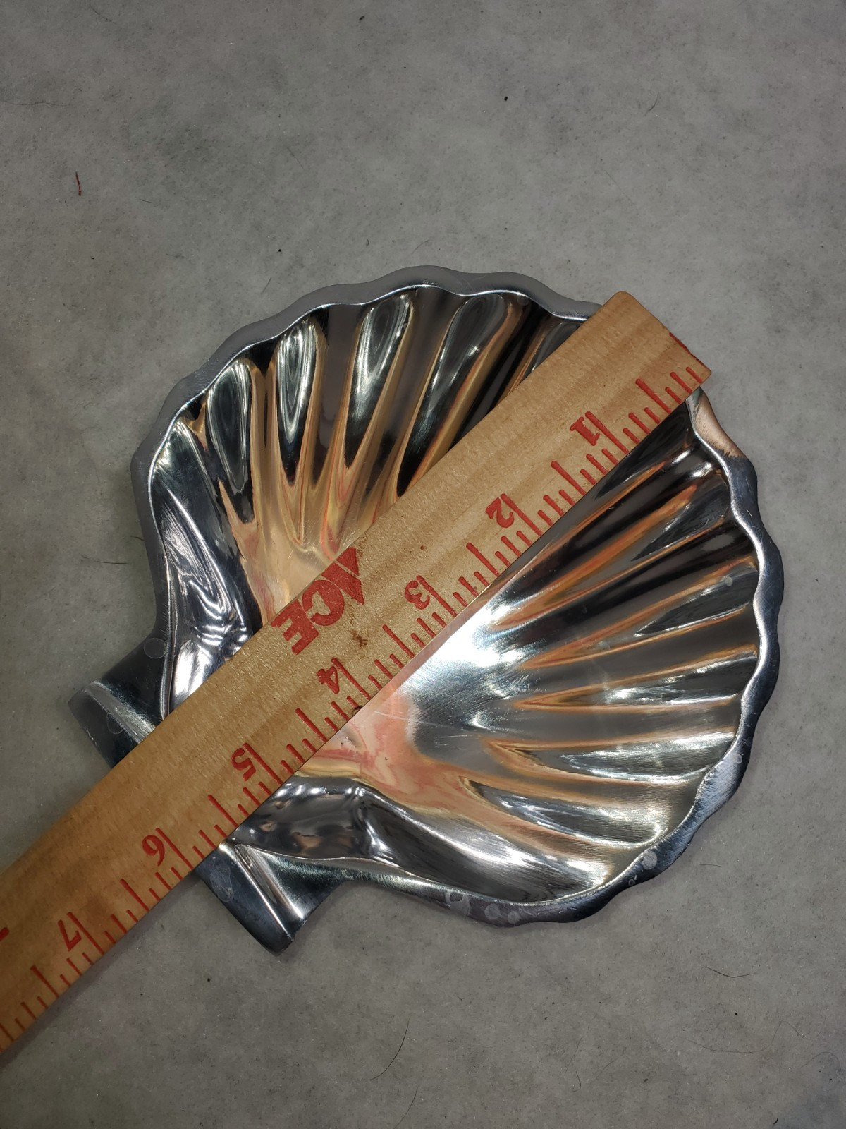 Silverplate Scallop SeaShell Trinket Soap Candy Condiment Dish Beach Table Decor