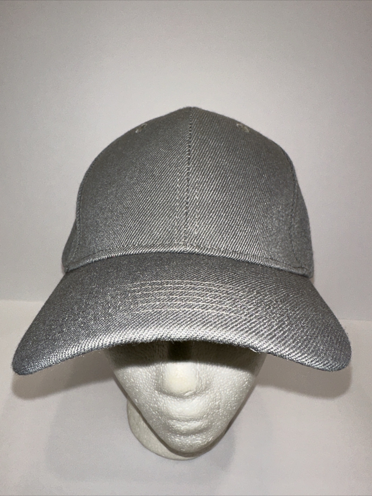 Dark Gray Solid Blank Hat Cap Hook Loop Acrylic New but pre-owned.