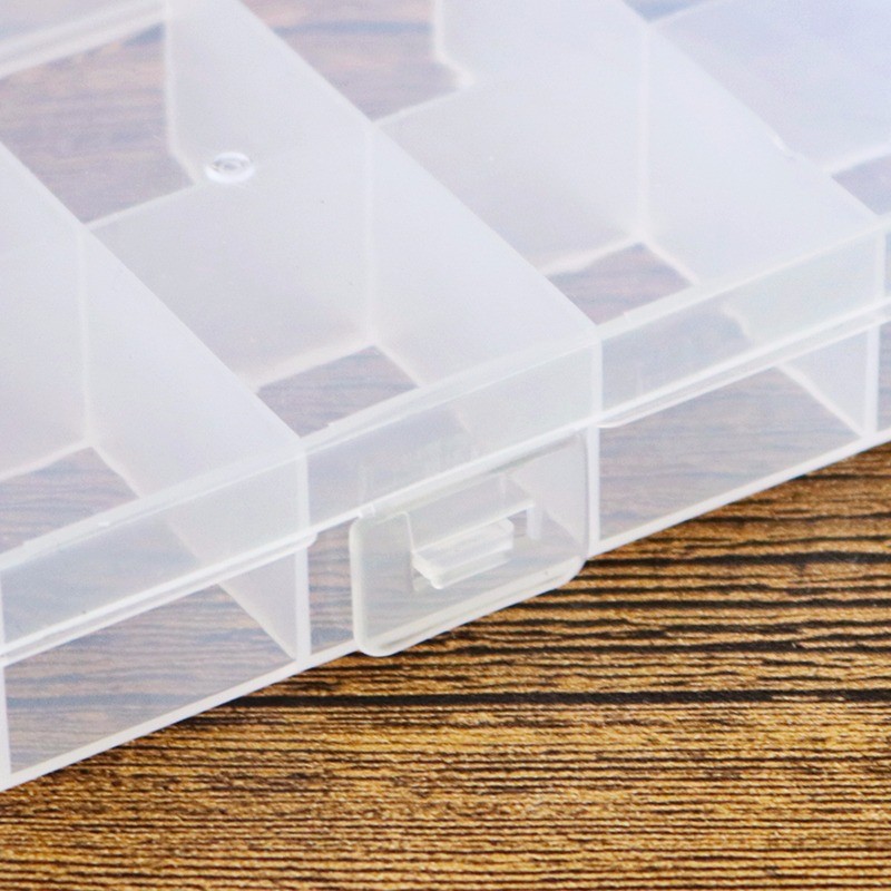 10 Cells Slot Transparent Storage Box Cover Shell Electronics Component Box