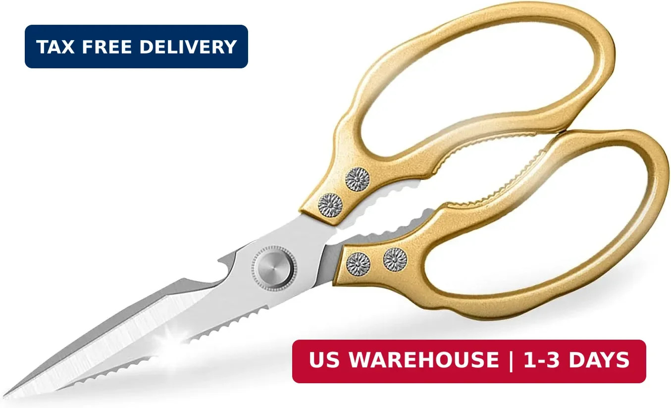 AWinjoy Kitchen Scissors, Heavy Duty Sharp Shears Dishwasher Safe, Kitchen Acces
