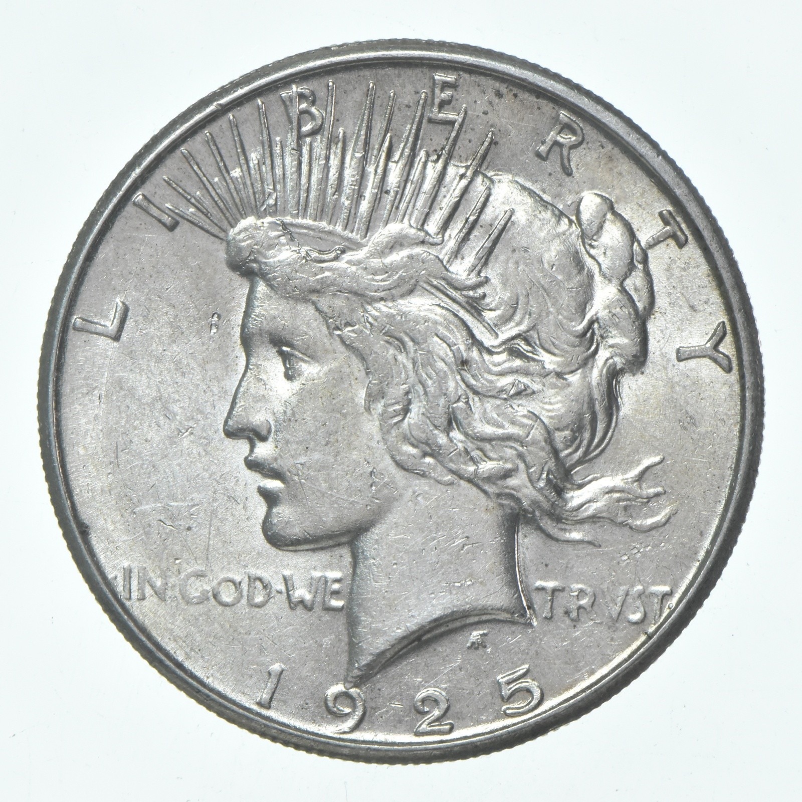 (1) 1925-S Choice AU Peace Silver Dollar 90% - CH AU Almost Unc - San Fran