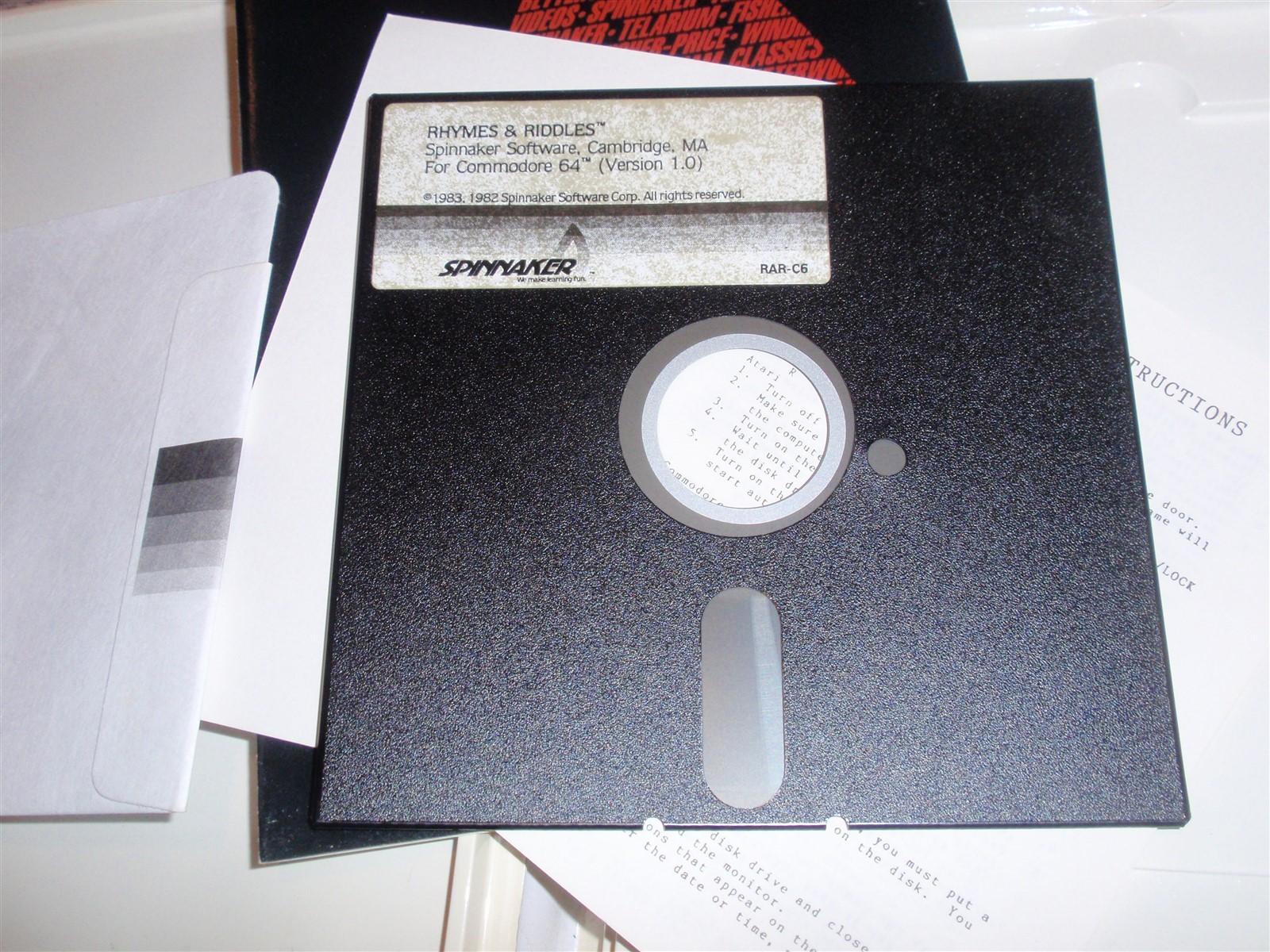 Rhymes & Riddles 1982 Spinnaker Game In Box 5.25" Floppy Disk for Commodore 64