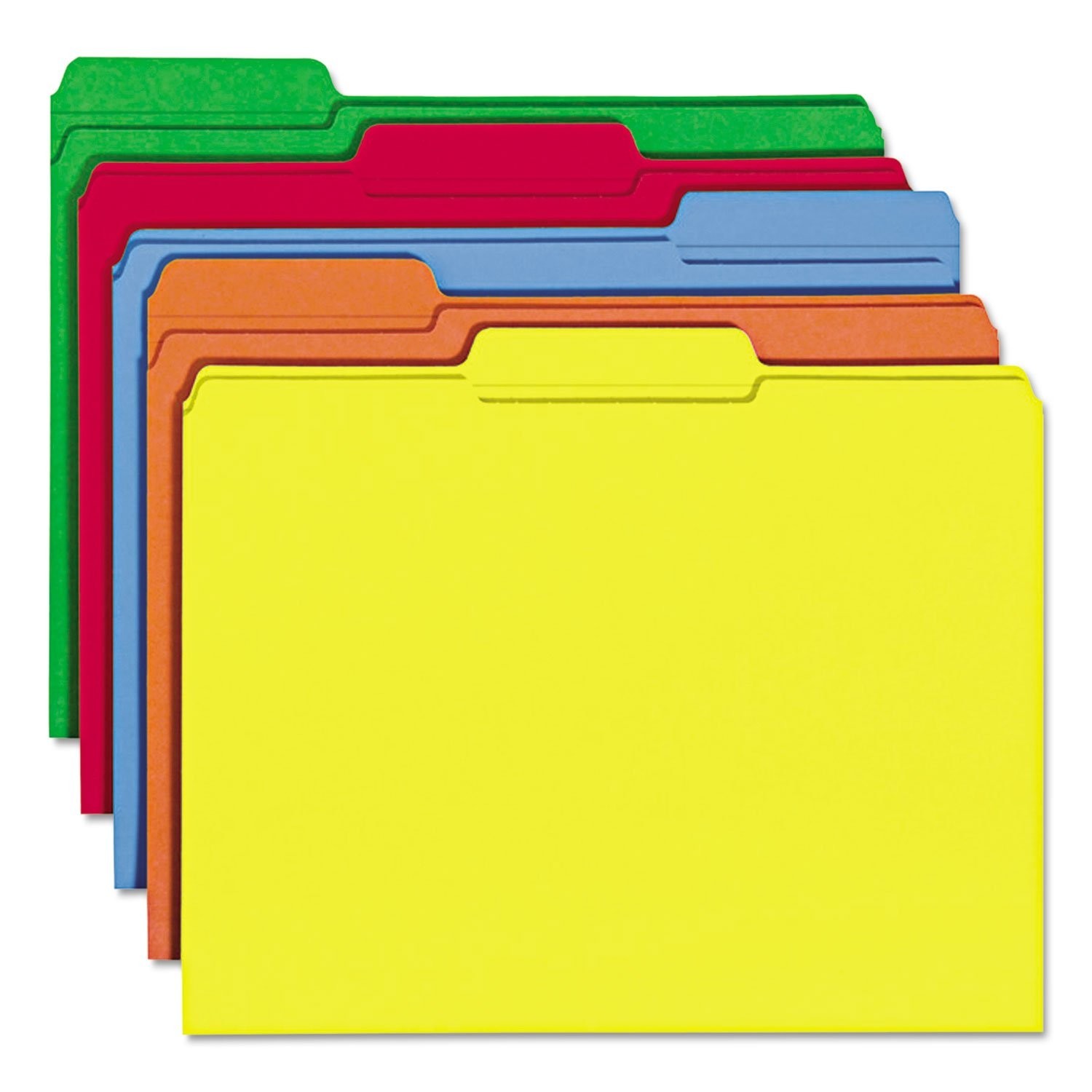 Durable 10% Recycled File Folders, Assorted Primary Colors - Efficient Filing