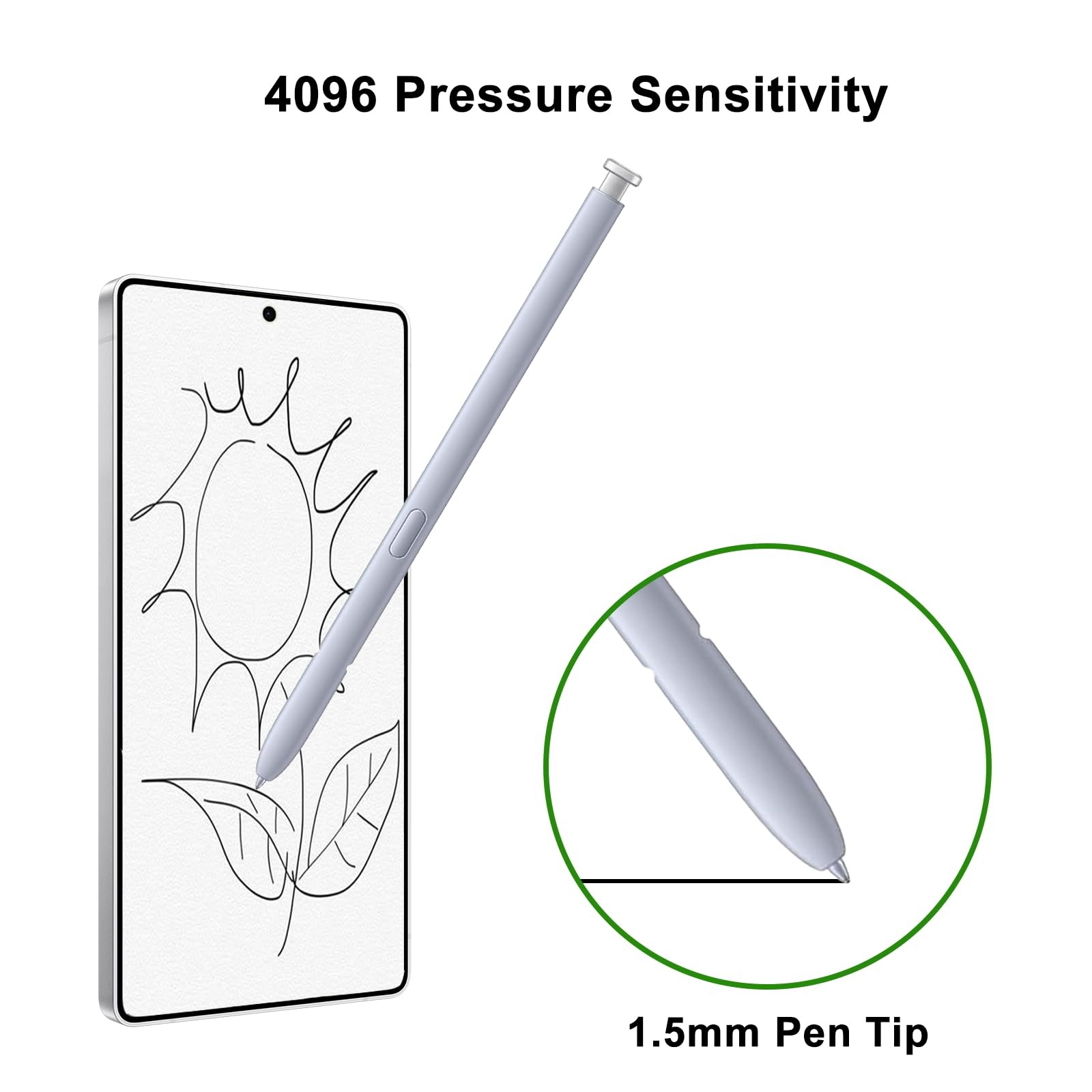 Galaxy S25 Ultra S Pen Replacement for Samsung Light Silver