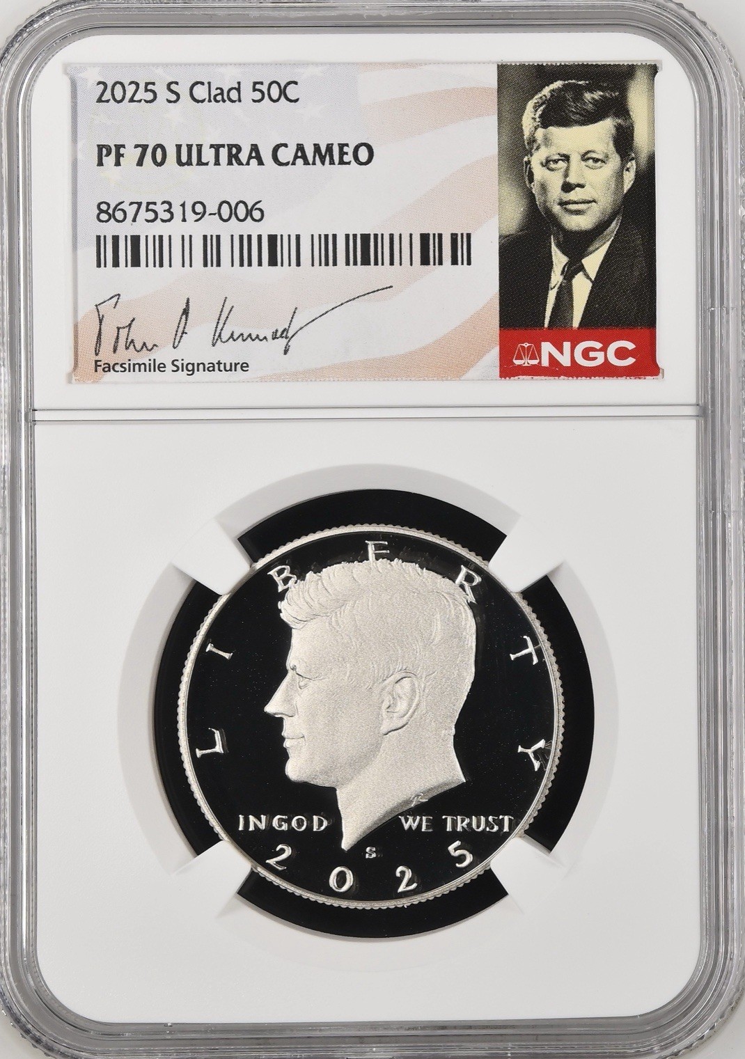2025 S Kennedy Clad Half Dollar 50C NGC PF70 UCam Signature Label TA